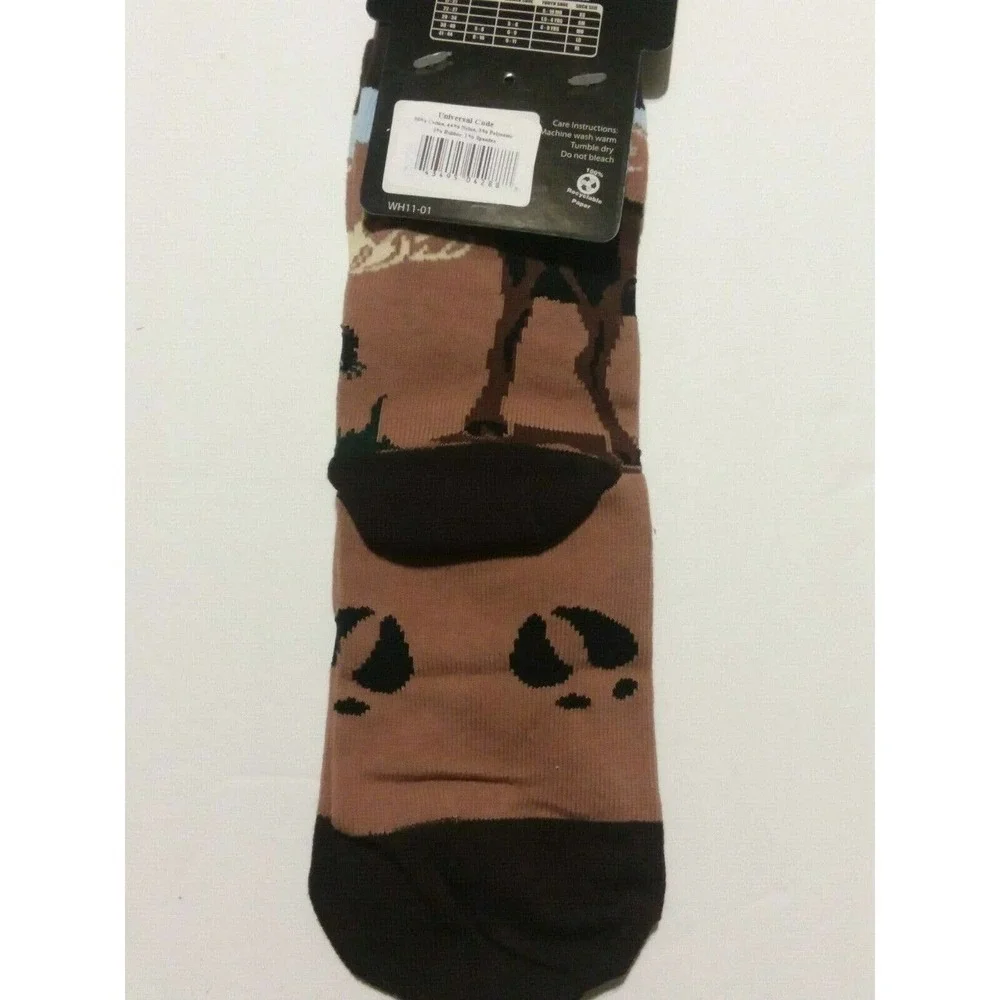 WILD HABITAT SOCKS WOMANS Medium Brown‎ Black Moose